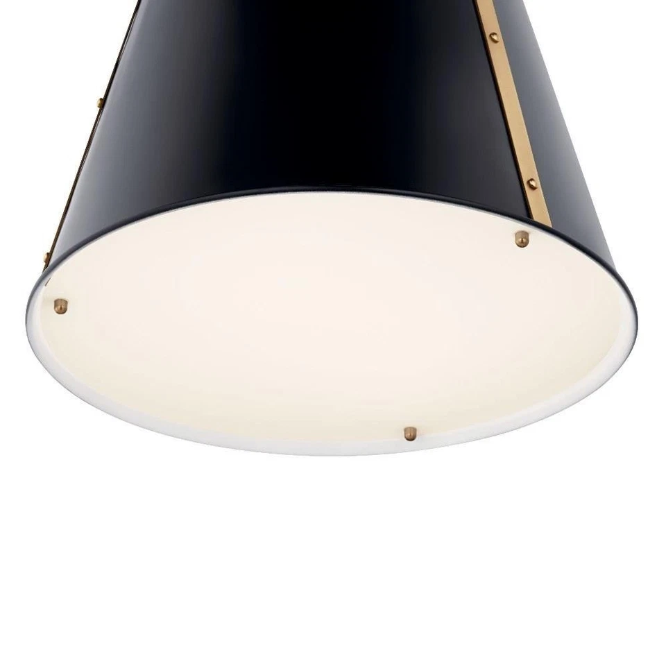Kichler Etcher 2 Light Cone Pendant, Black Champagne Bronze  52711BK - Image 2 of 4