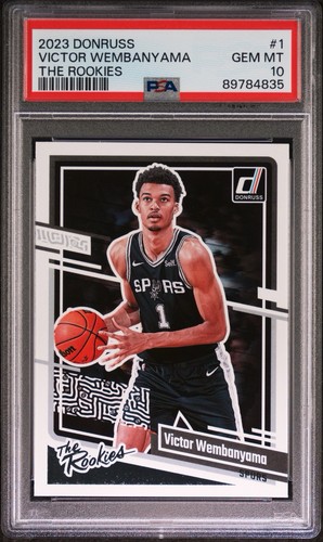 PSA 10 2023 PANINI DONRUSS THE ROOKIES #1 VICTOR WEMBANYAMA RED Back RC POP/250
