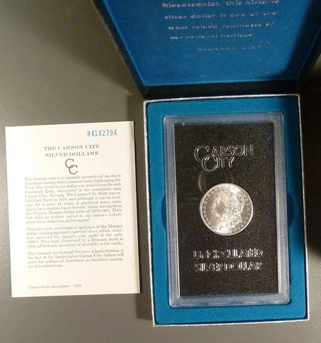 1884-CC GSA Morgan Silver Dollar,  BU+/CH BU, with Box, Cert of Authenticity