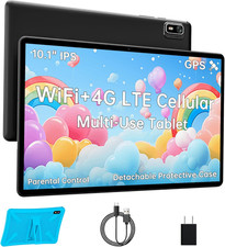 Tablet 10 Inch Android 14, 4G SIM Unlocked, Kid Tablet with SIM Card Slot, IPS T