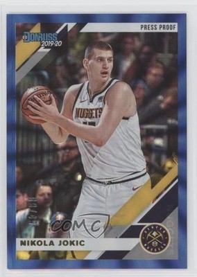 2019-20 Panini Donruss Press Proof Blue Laser 8/49 Nikola Jokic #55 0x3f