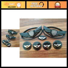 7pcs 3d Black Carbon Fiber Wing Car Badge Emblem For Genesis Coupe 2011-2015 7pcs 3d Black Carbon Fiber Wing Car Badge Emblem For Genesis Coupe 2011-2015