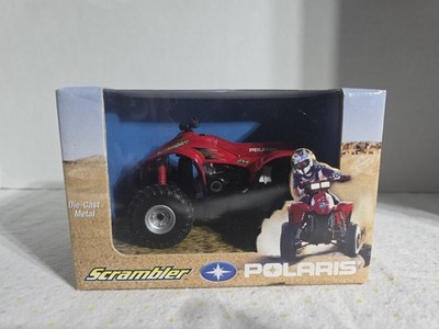 Ertl Polaris Scrambler 4x4 Red 1:18 Die-Cast ATV Model Rubber Tires