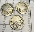 Buffalo Nickels Lot 3 Coin 1917, 1918 & 1919 Circulated 5c