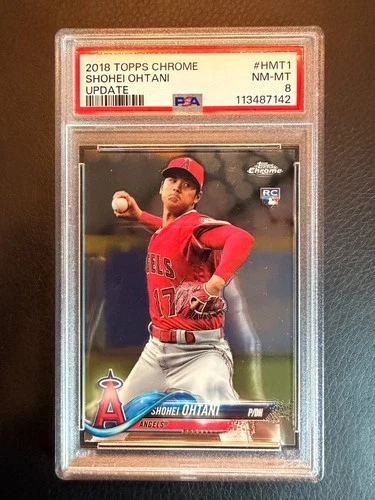 2018 Topps Chrome Update - Shohei Ohtani #HMT1 (RC) Angels Dodgers PSA 8