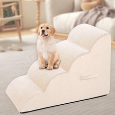 Steps for Small Dog, Dog Stairs for High Beds and Couch, 20" 4-Step High Dens...