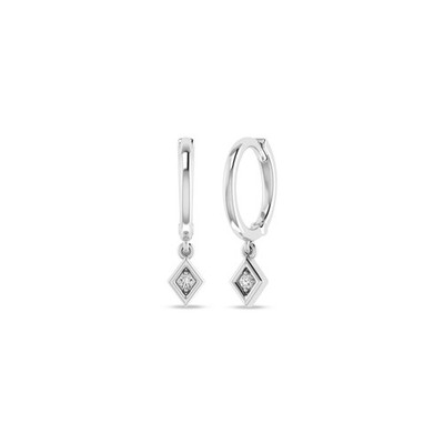 Herzform Diamant Ohrringe für Damen 1/10 cttw natürlicher Rundschliff 925 Silber