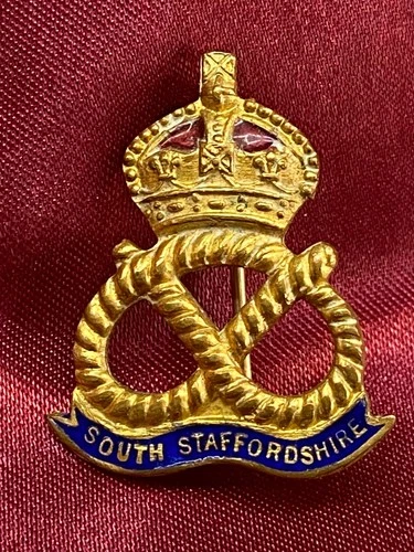 Lovely WW1/WW2 South Staffordshire Regiment Sweetheart Brooch with pin fixing