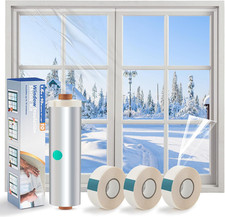 Clear Window Insulation Kit - 1.6M x 10M Film with Double-Sided Tape