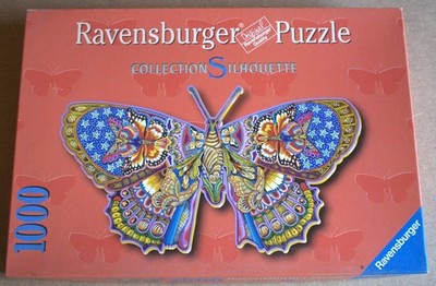 Ravensburger Silhouette Puzzle 1000 Teile  Butterfly  1999 Herb Schwartz  Rar
