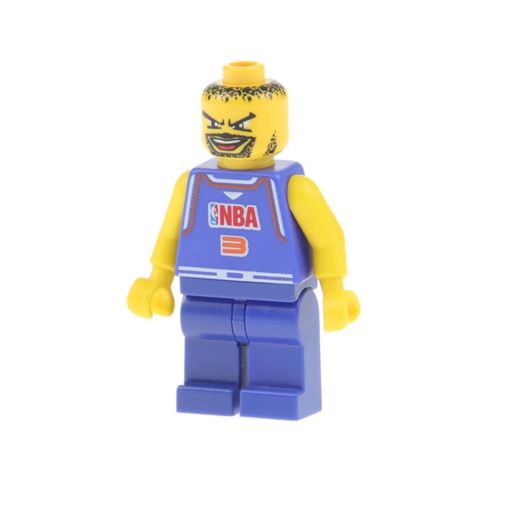 1x Lego Minifigure Sports Basketball Player NBA No. 3 Purple Legs 3548 NBA027A