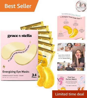 Luxurious Gel Eye Patches for Dark Circles - Hydrating Under Eye Masks, 24 Pairs