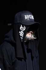 ByTheR Just For Mania Square Hood Headscarf Handkerchief Black