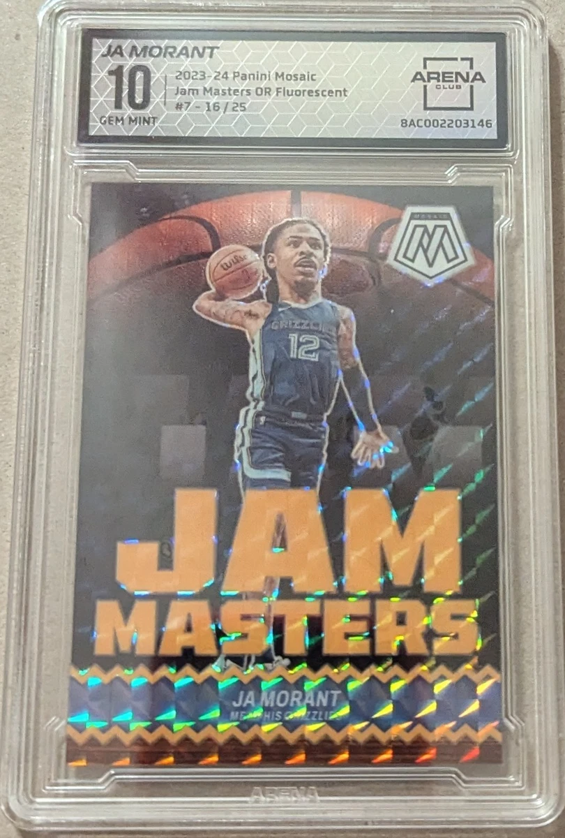 Ja Morant 2023-24 Panini Mosaic Jam Masters #7 Orange Fluorescent