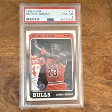 Fleer 1988-89 Michael Jordan Base #17 PSA 8 Chicago Bulls Basketball Card