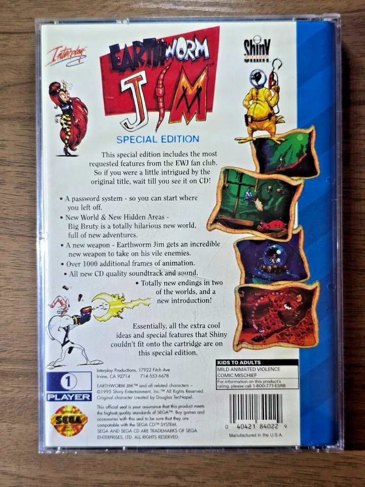 Earthworm Jim: Special Edition (Sega CD, 1995) CIB - Image 2 of 4