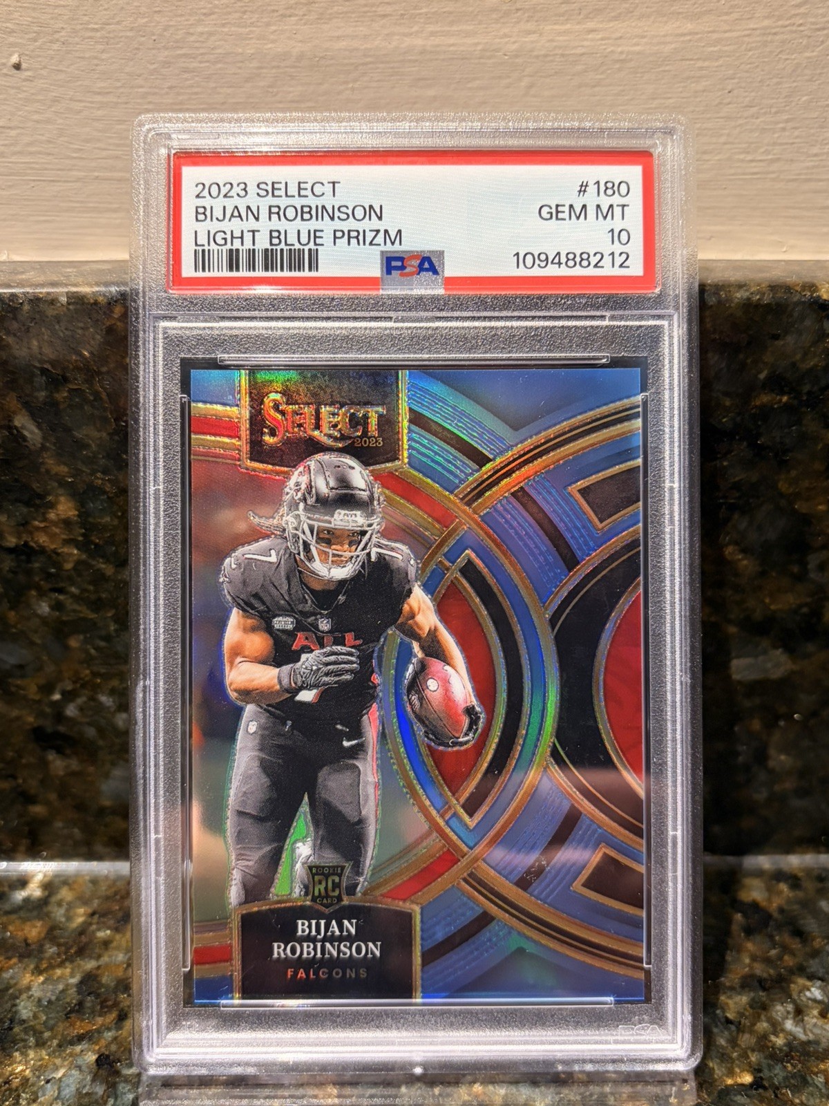 Bijan Robinson Panini Select #180 Light Blue Prizm