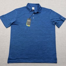 Callaway Golf Polo Shirt Mens Large Blue Optidri Golf Performance NWT