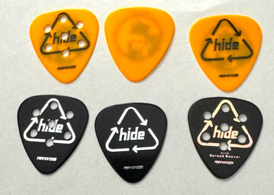 Lot of 6 HIDE Guitar Picks from Japan SHOW/STAGE/TOUR Vintage