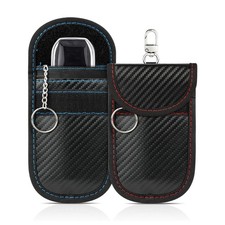 2 Pack Faraday Key Fob Protector, Premium Car RFID Signal Blocking Pouch,