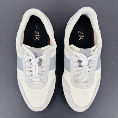 Kizik Milan Nylon And Suede Mist Gray and Cream Unisex Sneakers - Size 10.5 Mens Men main image 4