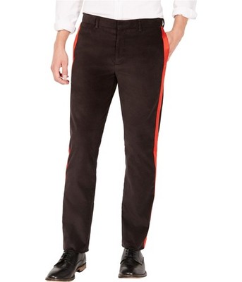 Calvin Klein Mens Velvet Stripe Tapered Slim Casual Pants