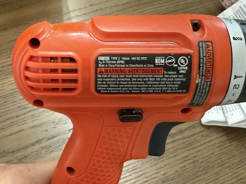 BLACK & DECKER 3/8 Cordless Drill 18v GC1800 With Charger & Battery - Tested - Picture 5 of 16