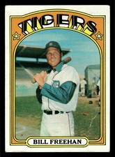 1972 Topps #120 Bill Freehan - Detroit Tigers (Low Grade)