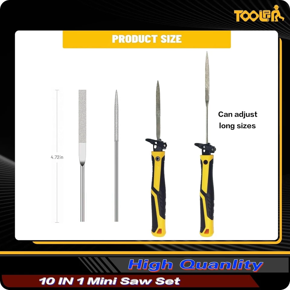 10-In-1 Model Craft Hand Saw & File Set. DIY Mini Razor Saw&File Kit for Handcra - Image 3 of 4