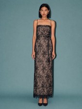 Reformation Frankie Dress Lace Overlay Dress Gala Wedding Holiday Party