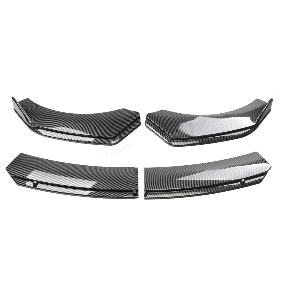 Carbon Fiber Look Front Bumper Lip Spoiler Splitter Body For Cadillac Escalade - Image 2 of 4