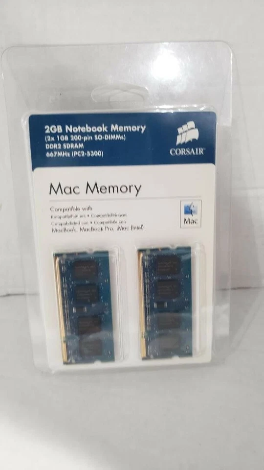 Corsair Mac Memory( 2GB, 200-pin, SO-DIMMs) DDR2 SDRAM 667MHz (PCS-5300) - Image 2 of 2