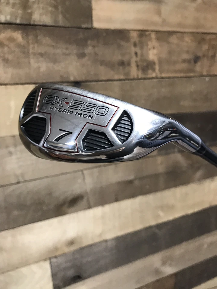 Juego de plancha híbrida DEMO USADO RH POWERBILT SENIOR Flex Graphite EX 550 para hombre 4-SW 9WDR Foto 4 de 4