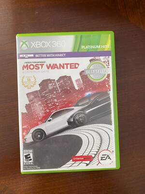 Need for Speed: Most Wanted Platinum Hits (Microsoft Xbox 360, 2012) no inserts 