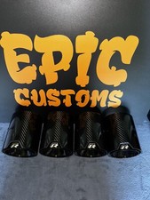 4" Carbon Exhaust Tips for Golf R MK7 - Push Fit - No Cutting or welding!