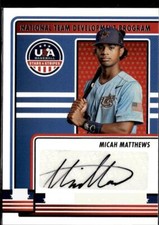 2023 Panini USA Stars & Stripes #NTDP-MA Micah Matthews Signatures