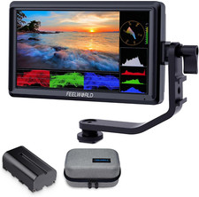 FW568 V3 6 Inch DSLR Camera Field Monitor with F550 Battery 2200Mah and Carry Ba