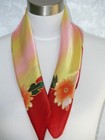 New 100% Pure Silk Scarf Bandana - Rainbow Flowers — photo 3