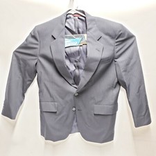 Hart Schaffner Marx 34 S (Short) Navy Wool Chalk Line Suit Jacket Made in USA