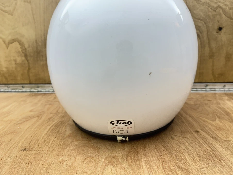 Casco de motocicleta vintage años 80 ARAI CLASSIC blanco cara abierta XL Snell 85 DOT Foto 3 de 4