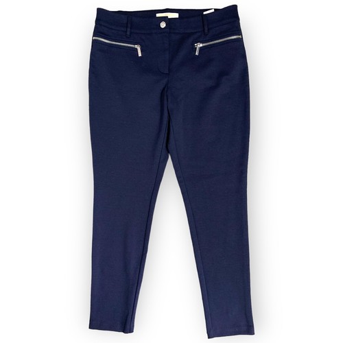 NWT Michael Kors Womens Stretch Real Navy Skinny Tapered Dress Pants - Size 10