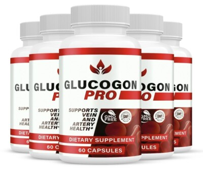 #ad Glucogon Pro Pills to Support Blood Sugar amp; Pressure for Heart Health 5 Pack $68.95