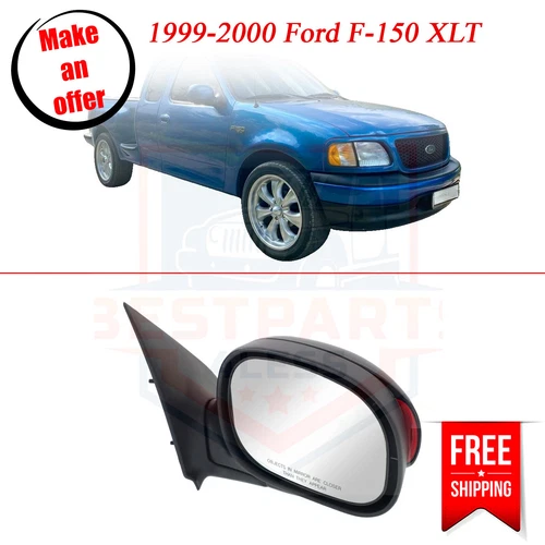 Kool Vue FD92ER Power Glass Mirror right side for 1999-2000 Ford F-150 XLT