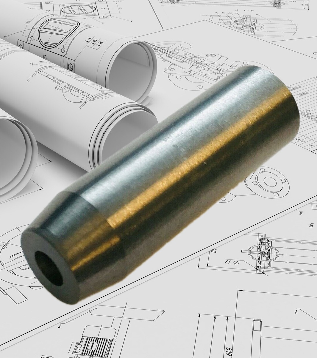 Tungsten Carbide Siphon Gun Inserts TCI-SB35-3, 3/16" Bore, .50" O.D. 1.563" Lng - Foto 14