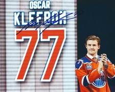 Autographed 8x10 OSCAR KLEFBOM Edmonton Oilers photo - w/COA