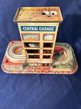 Technofix Central Garage Tin w/Plastic Base Made in W.Germany c1960