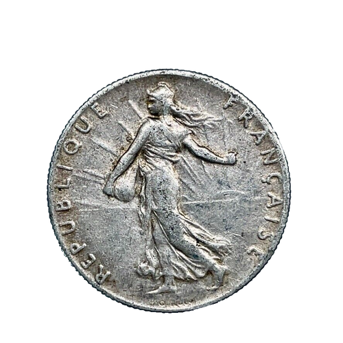 1917 Frankreich Semeuse 50 Centimes Paris 0,835 Silbermünze #1 KM#854