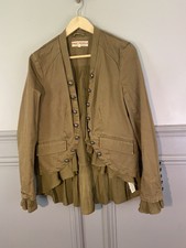 Free People Moss Khaki Green Layered Military Style Jacket Size S Ss002