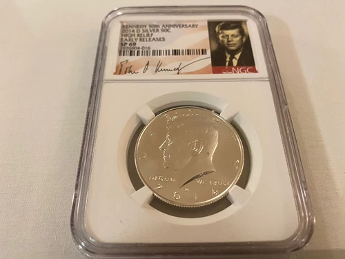 2014-D SILVER 50TH ANNIVERSARY H.R. KENNEDY HALF DOLLAR NGC SP69 "EARLY RELEASE"