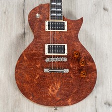 Esp Usa Eclipse Guitar, Alnico Ii Pros, Black Limba, Open-grain Redwood Burl Top